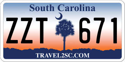 SC license plate ZZT671