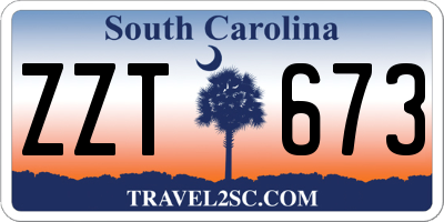 SC license plate ZZT673