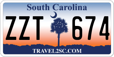 SC license plate ZZT674