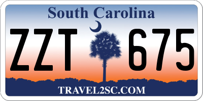 SC license plate ZZT675
