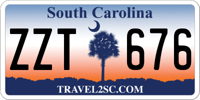 SC license plate ZZT676