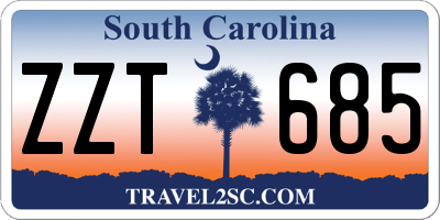 SC license plate ZZT685