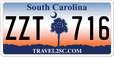 SC license plate ZZT716