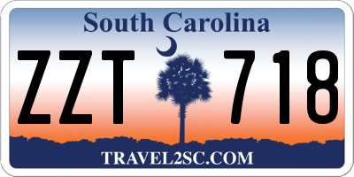 SC license plate ZZT718