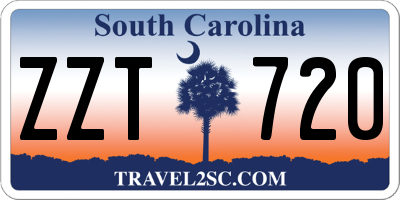 SC license plate ZZT720