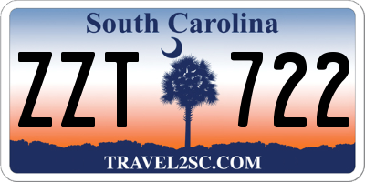 SC license plate ZZT722