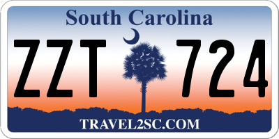 SC license plate ZZT724