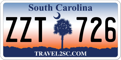 SC license plate ZZT726