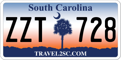 SC license plate ZZT728
