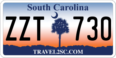 SC license plate ZZT730