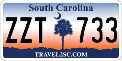 SC license plate ZZT733