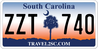 SC license plate ZZT740