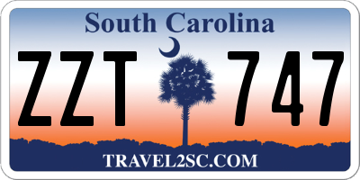 SC license plate ZZT747