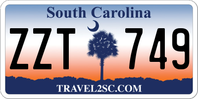 SC license plate ZZT749