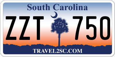 SC license plate ZZT750