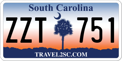SC license plate ZZT751