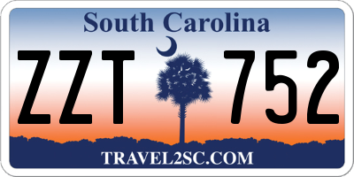 SC license plate ZZT752