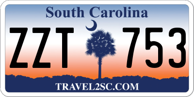SC license plate ZZT753
