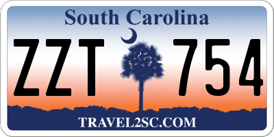 SC license plate ZZT754