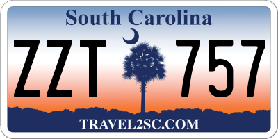 SC license plate ZZT757