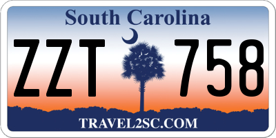 SC license plate ZZT758