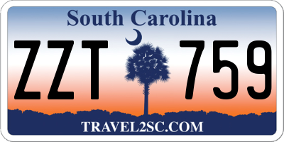 SC license plate ZZT759