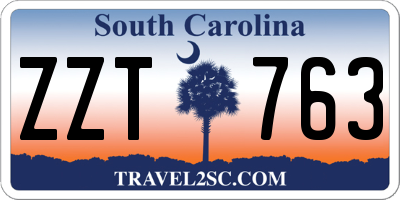 SC license plate ZZT763