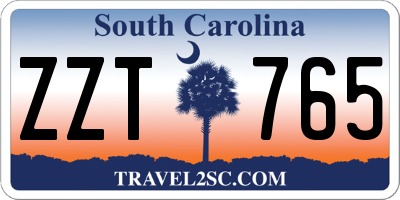 SC license plate ZZT765