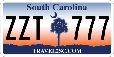 SC license plate ZZT777