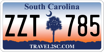 SC license plate ZZT785