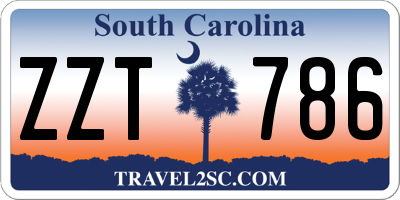 SC license plate ZZT786