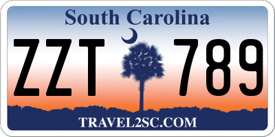 SC license plate ZZT789