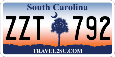 SC license plate ZZT792