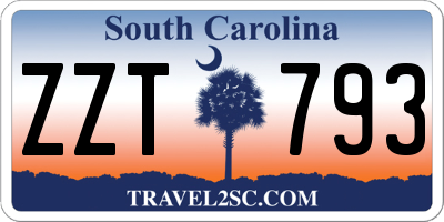 SC license plate ZZT793