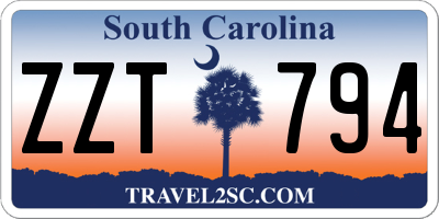 SC license plate ZZT794
