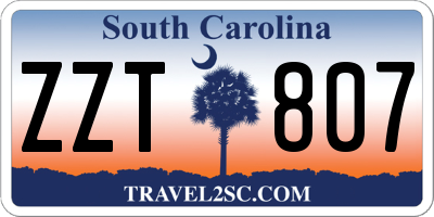 SC license plate ZZT807