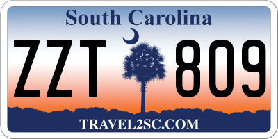 SC license plate ZZT809