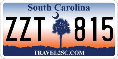 SC license plate ZZT815