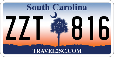 SC license plate ZZT816