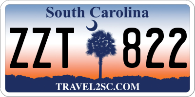 SC license plate ZZT822