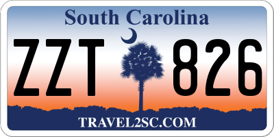 SC license plate ZZT826