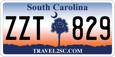 SC license plate ZZT829