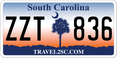 SC license plate ZZT836