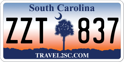 SC license plate ZZT837