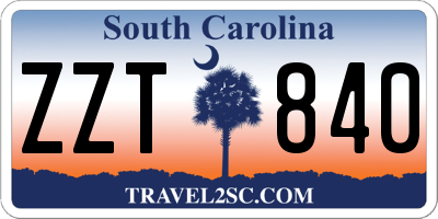 SC license plate ZZT840