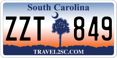 SC license plate ZZT849