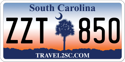 SC license plate ZZT850