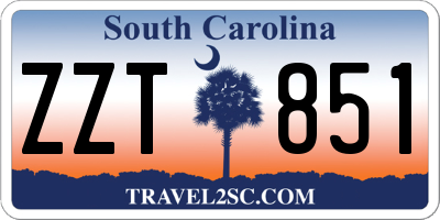 SC license plate ZZT851