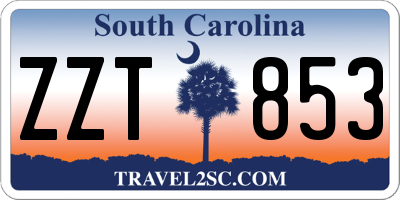 SC license plate ZZT853