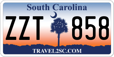 SC license plate ZZT858